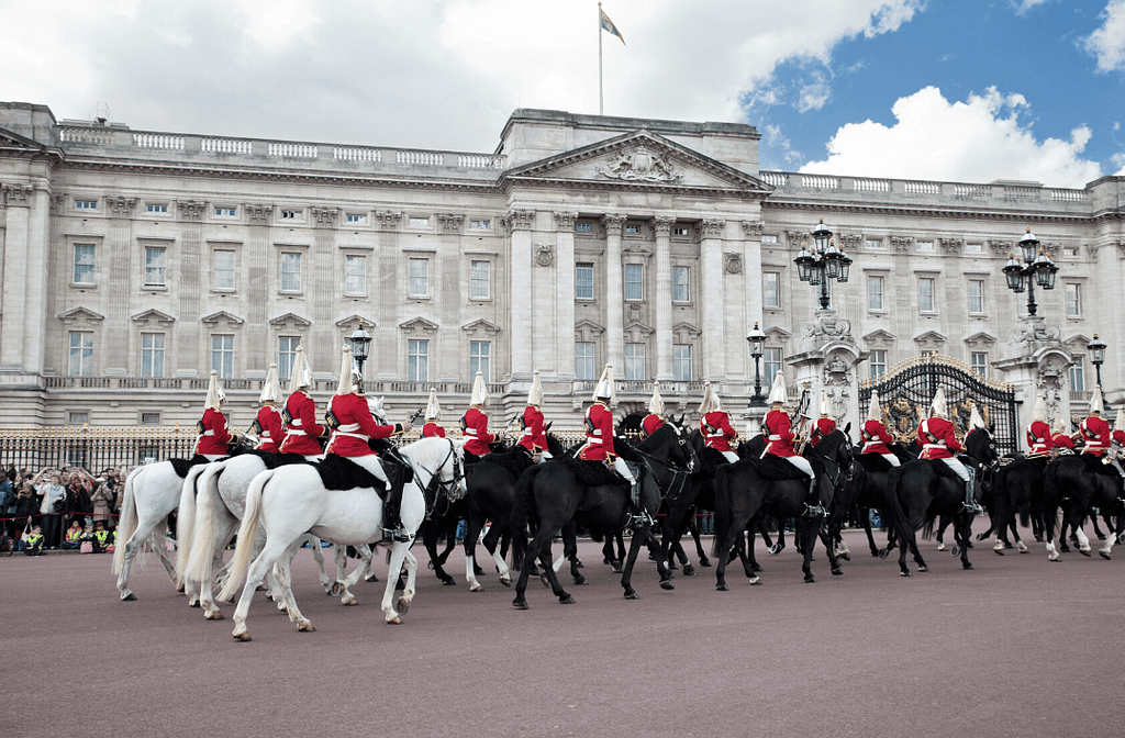 This is an image of royal guards used in the BPS Security Article titled, “The Vital Role Private Security Played During Queen Elizabeth II's Funeral”.