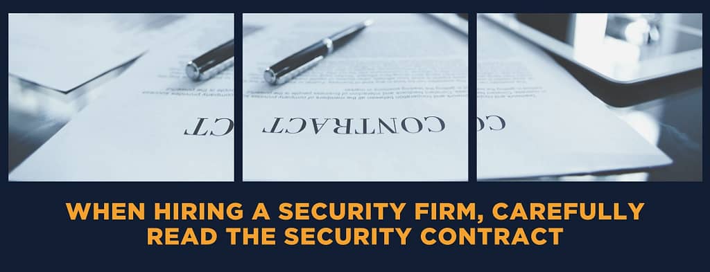 BPS Security Blog Header Image | When Hiring a Security Firm, Carefully Read the Security Contract